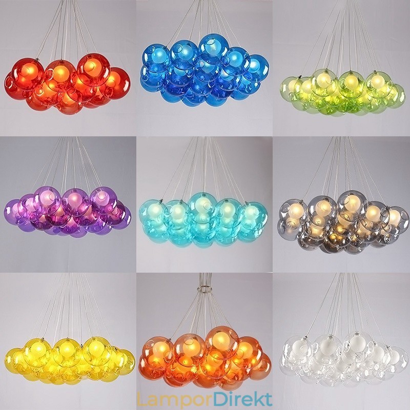 Creative The Nordic Color Restoring Ancient Ways Goldfish Bowl Glass Creative Droplight Lamp Light (Om Du Beställer Flera Glaskulor Kommer Det Med Ett Fast Hänge) (Välj Antal Och Färg På Glaskulan Nedan)