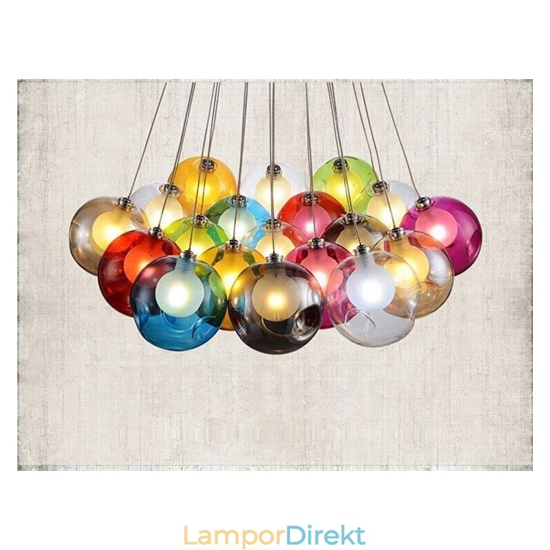 Creative The Nordic Color Restoring Ancient Ways Goldfish Bowl Glass Creative Droplight Lamp Light (Om Du Beställer Flera Glaskulor Kommer Det Med Ett Fast Hänge) (Välj Antal Och Färg På Glaskulan Nedan)