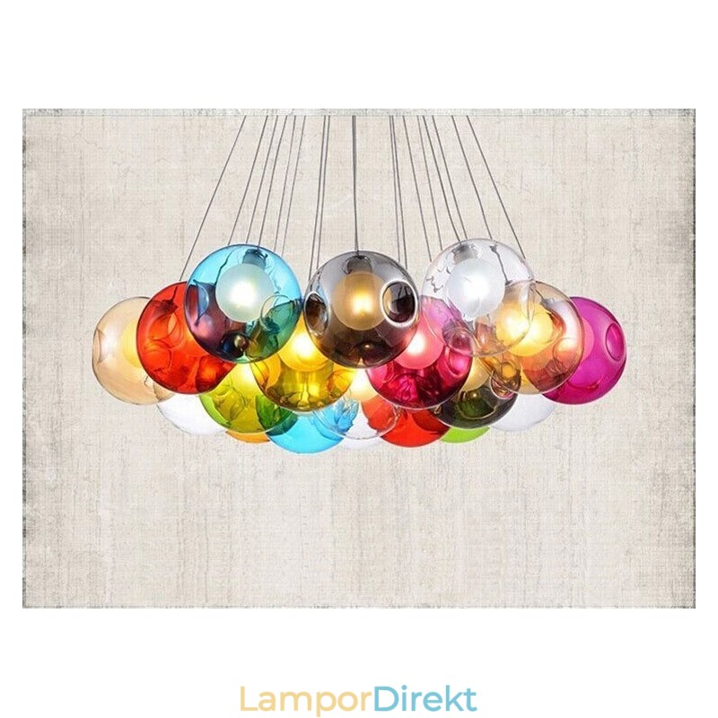 Creative The Nordic Color Restoring Ancient Ways Goldfish Bowl Glass Creative Droplight Lamp Light (Om Du Beställer Flera Glaskulor Kommer Det Med Ett Fast Hänge) (Välj Antal Och Färg På Glaskulan Nedan)