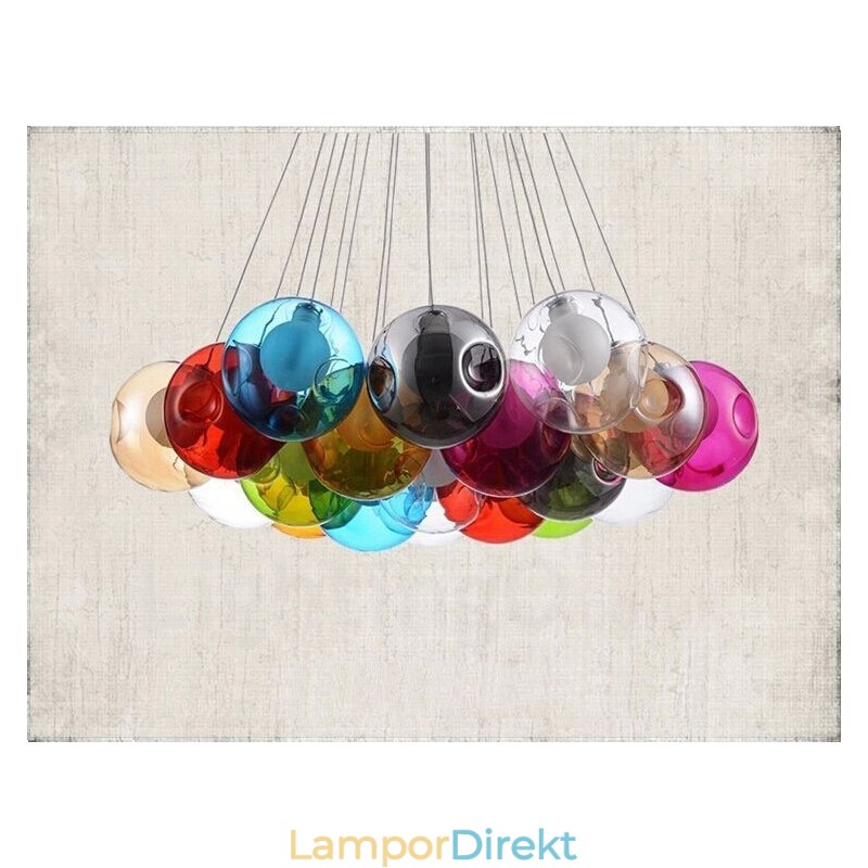 Creative The Nordic Color Restoring Ancient Ways Goldfish Bowl Glass Creative Droplight Lamp Light (Om Du Beställer Flera Glaskulor Kommer Det Med Ett Fast Hänge) (Välj Antal Och Färg På Glaskulan Nedan)