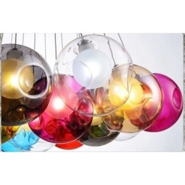 Creative The Nordic Color Restoring Ancient Ways Goldfish Bowl Glass Creative Droplight Lamp Light (Om Du Beställer Flera Glaskulor Kommer Det Med Ett Fast Hänge) (Välj Antal Och Färg På Glaskulan Nedan)