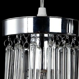 Modern Och Modern Kristallkrom Metall Taklampa