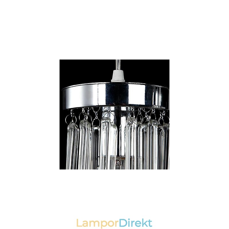 Modern Och Modern Kristallkrom Metall Taklampa