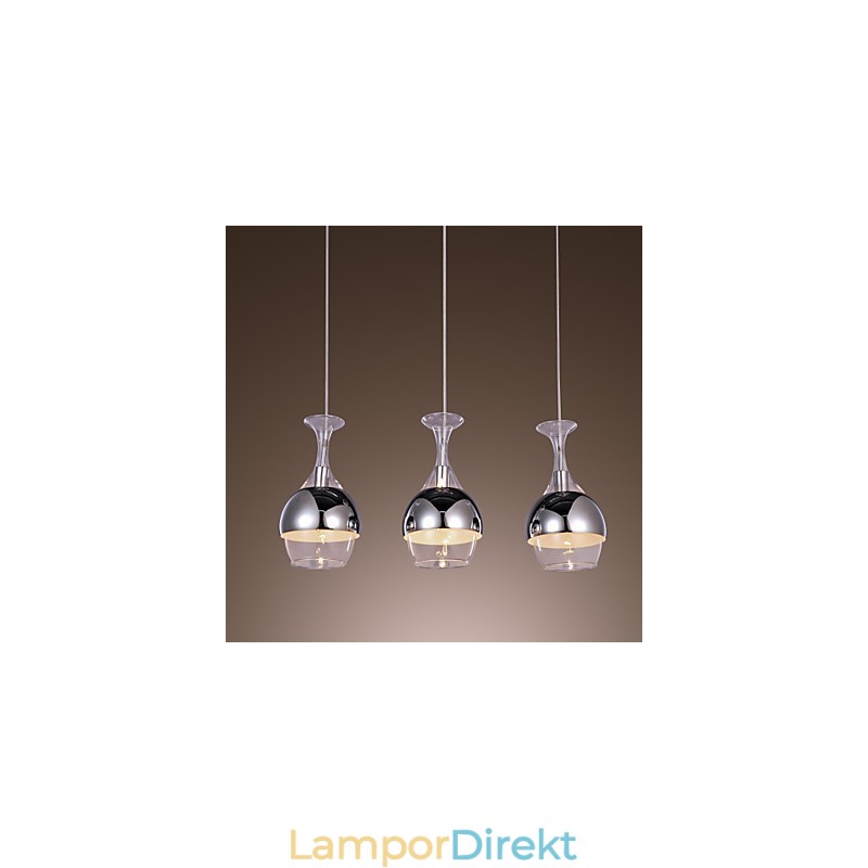 Modern Creative 3 Light Pendel I Form Av Bägare