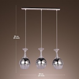 Modern Creative 3 Light Pendel I Form Av Bägare