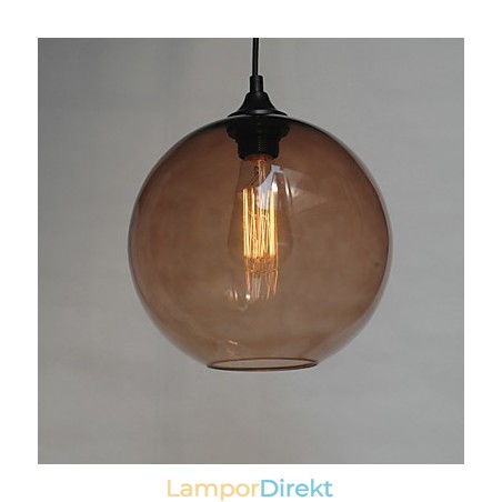 Modernt Glas Taklampa I Rund Brun Bubbeldesign Modernt Glas Taklampa I Rund Brun Bubbeldesign