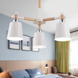 3 Ljus Modern Modern Trä Ljuskrona Ljus
