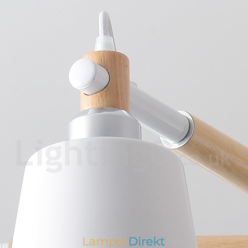 Modern Contemporary Wood 6 Light Chandelier Lamp