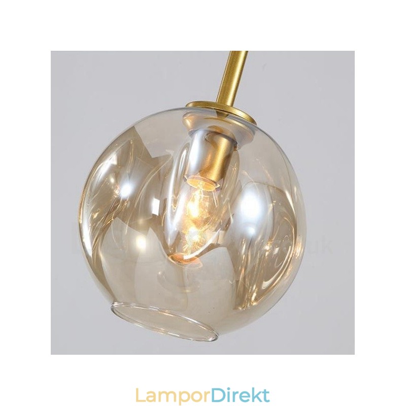 Modern Contemporary 7 Light Ljuskrona Med Klarglasskärm Och Lampa