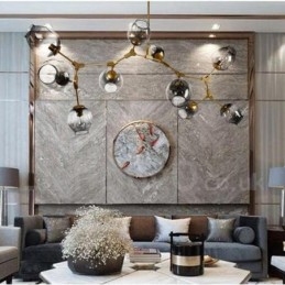 10 Ljus Gyllene Ljuskrona Med Glasskärm Ljus I Modern Modern Stil