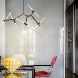 10 Ljus Modern Modern Ljuskrona Ljus (Svart Gyllene)