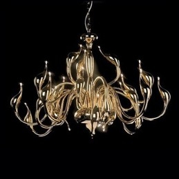 Modern Chandelier Light 24 Lights G4 Guldplätering