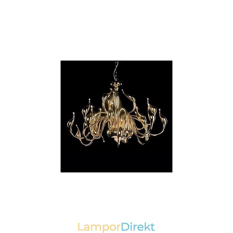 Modern Chandelier Light 24 Lights G4 Guldplätering
