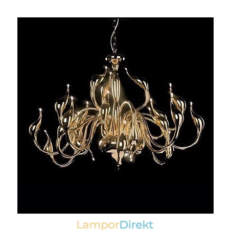 Modern Chandelier Light 24 Lights G4 Guldplätering Modern Chandelier Light 24 Lights G4 Guldplätering