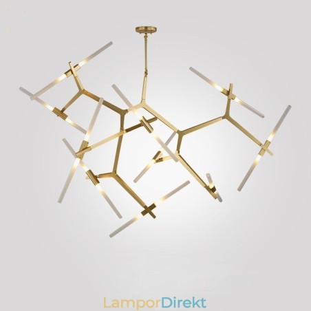 Modern Contemporary 20 Light Chandelier Light (Svart Gyllene) Modern Contemporary 20 Light Chandelier Light (Svart Gyllene)