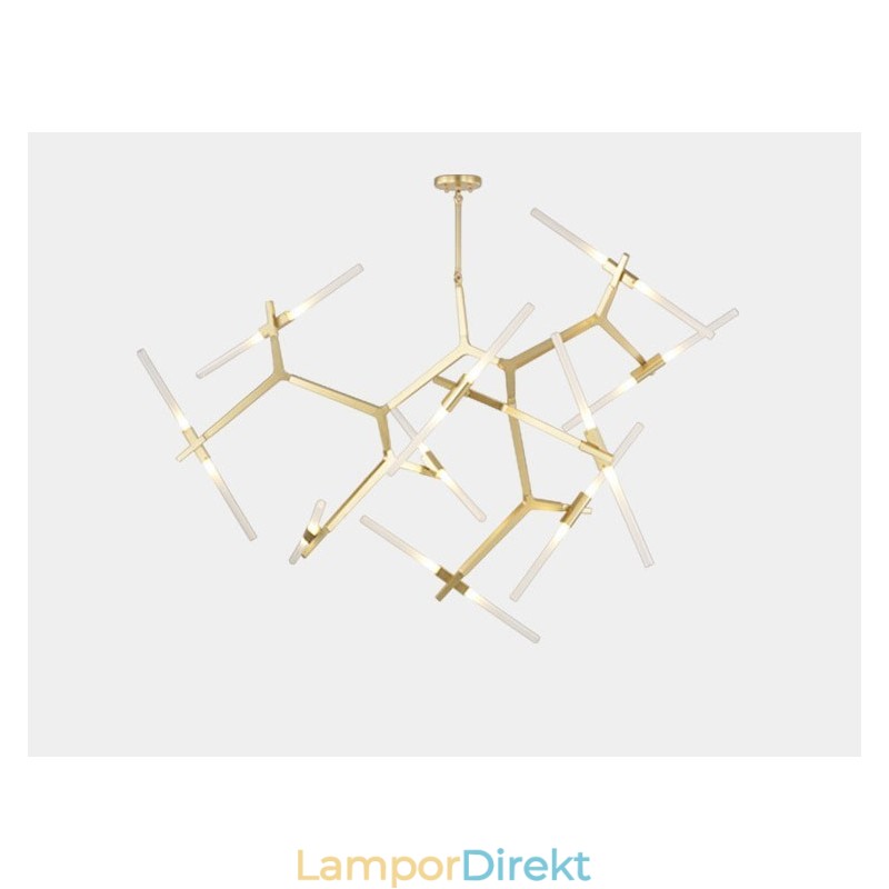 Modern Contemporary 20 Light Chandelier Light (Svart Gyllene)