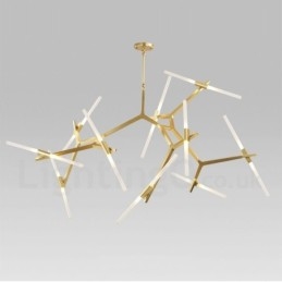 Modern Contemporary 20 Light Chandelier Light (Svart Gyllene)