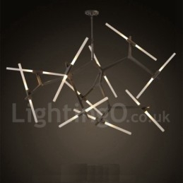 Modern Contemporary 20 Light Chandelier Light (Svart Gyllene)