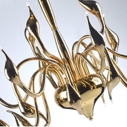Modern Chandelier Light 24 Lights G4 Guldplätering