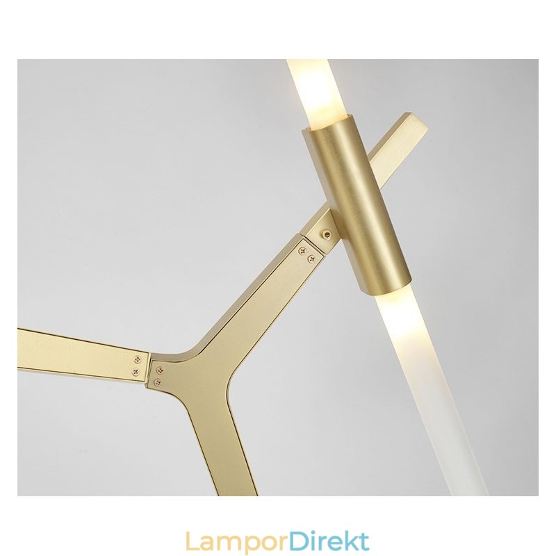 Modern Contemporary 20 Light Chandelier Light (Svart Gyllene)