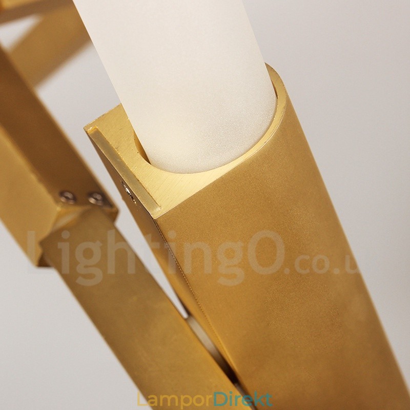Modern Contemporary 20 Light Chandelier Light (Svart Gyllene)