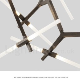 Modern Contemporary 20 Light Chandelier Light (Svart Gyllene)
