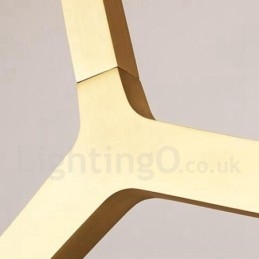 Modern Contemporary 20 Light Chandelier Light (Svart Gyllene)