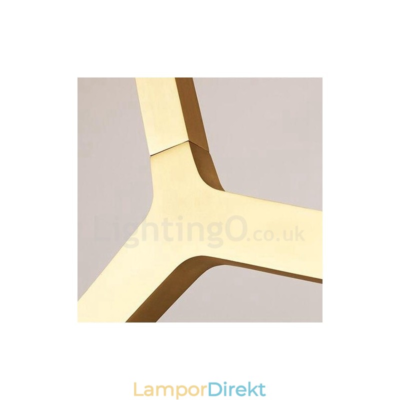 Modern Contemporary 20 Light Chandelier Light (Svart Gyllene)