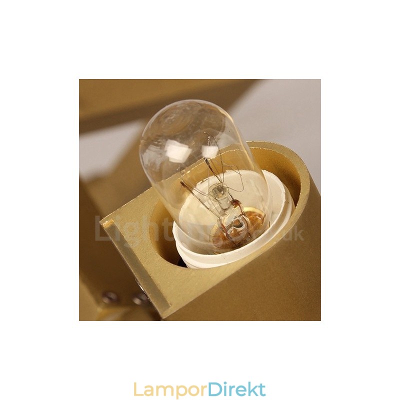Modern Contemporary 20 Light Chandelier Light (Svart Gyllene)