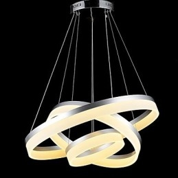 Runt Taklampa Modern Akryllampor Belysning Lyxig Tre Ringar Taklampor Armaturer