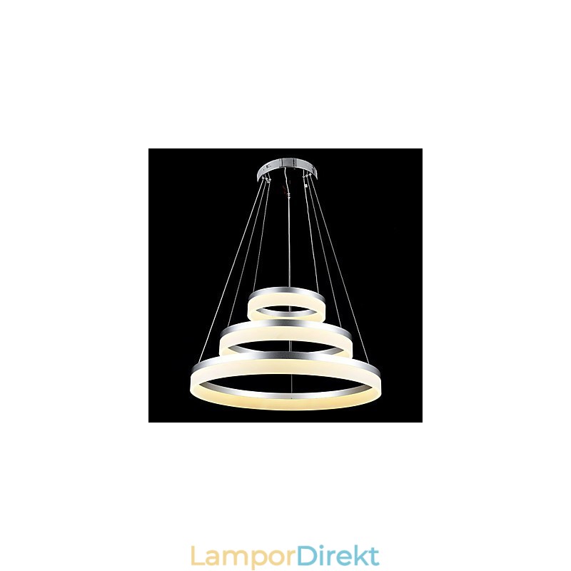 Runt Taklampa Modern Akryllampor Belysning Lyxig Tre Ringar Taklampor Armaturer