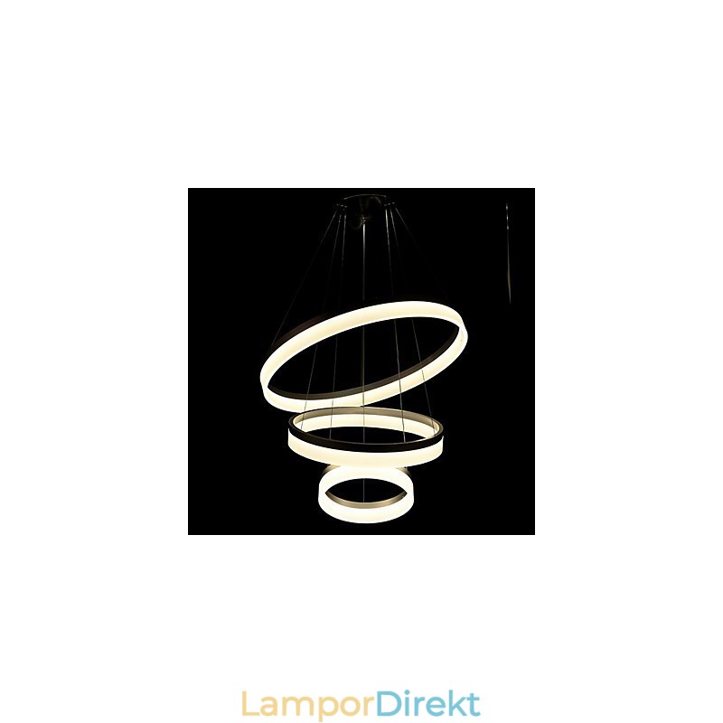 Runt Taklampa Modern Akryllampor Belysning Lyxig Tre Ringar Taklampor Armaturer