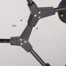 Svart 8 Light Modern Contemporary Chandelier Lamp