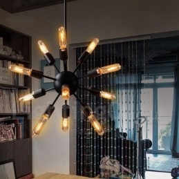 12 Ljus Retro Vintage Sputnik Ljuskrona