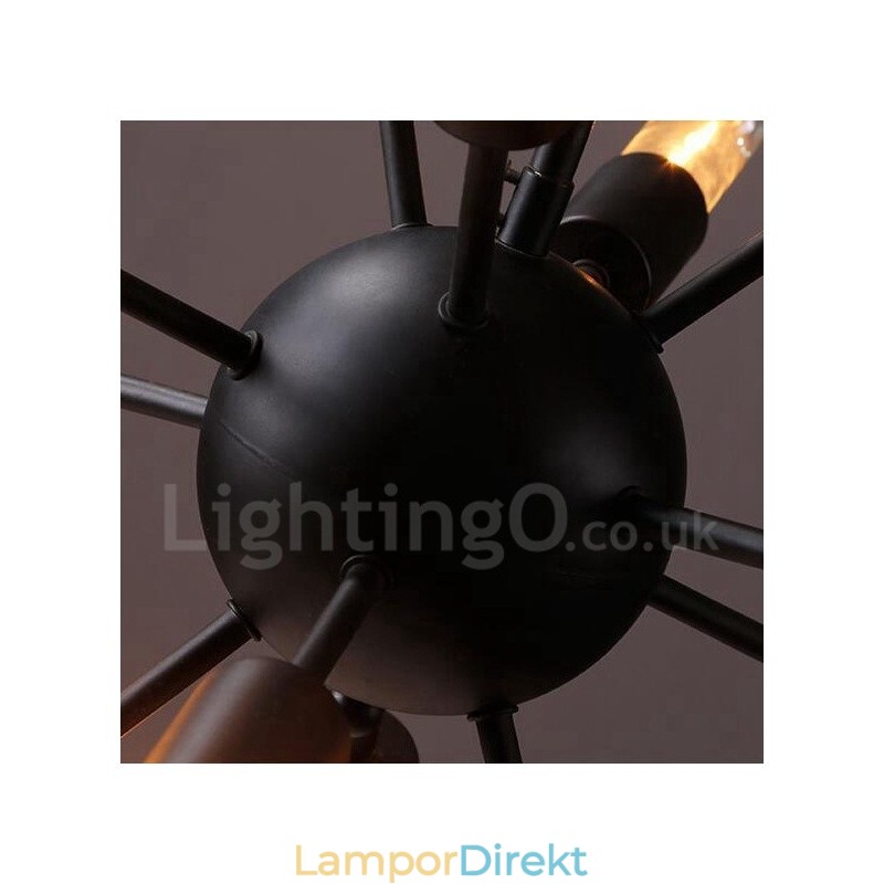12 Ljus Retro Vintage Sputnik Ljuskrona