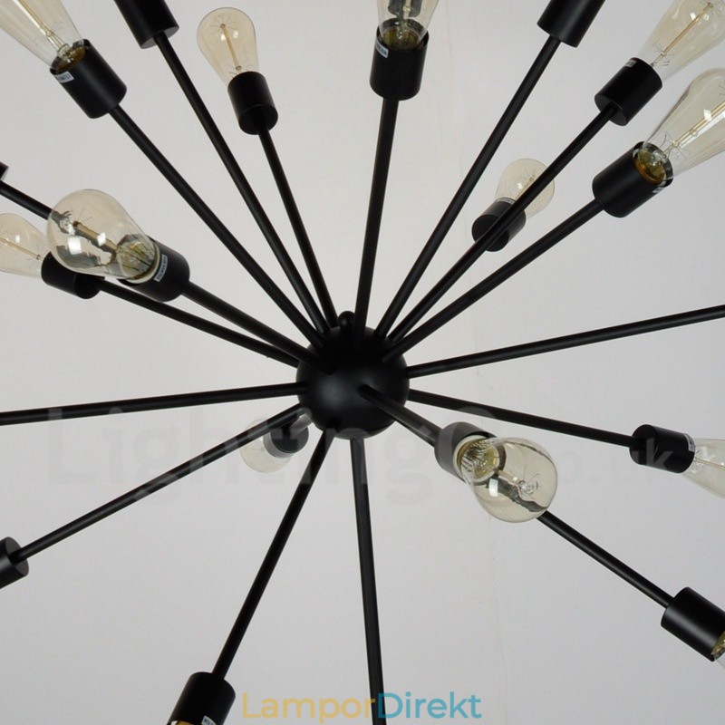 16 Ljus Vintage Retro Sputnik Ljuskrona