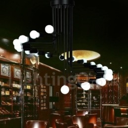 Svart Contemporary Chandelier Lamp Light