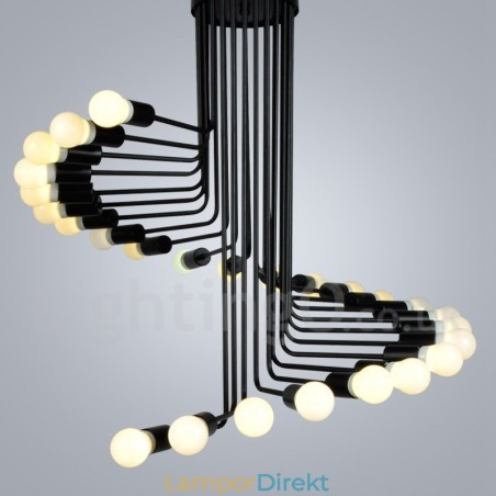 Svart 26 Ljus Retro Vintage Modern Modern Ljuskrona Lampa Ljus Svart 26 Ljus Retro Vintage Modern Modern Ljuskrona Lampa Ljus