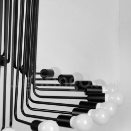 Svart 26 Ljus Retro Vintage Modern Modern Ljuskrona Lampa Ljus