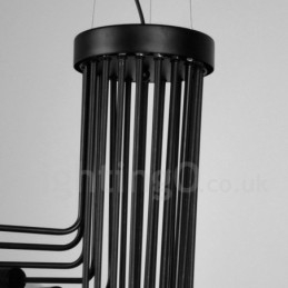 Svart 26 Ljus Retro Vintage Modern Modern Ljuskrona Lampa Ljus