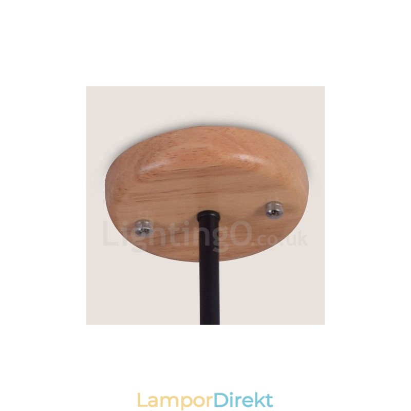 Wood Single Tier 3 Ljus Ljuskrona Lampa Modern Samtida Stil