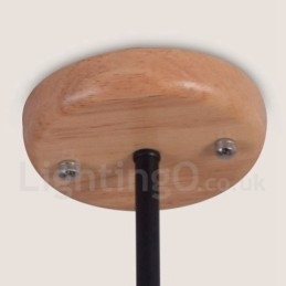 Wood Single Tier 5 Ljus Ljuskrona Lampa Modern Samtida Stil