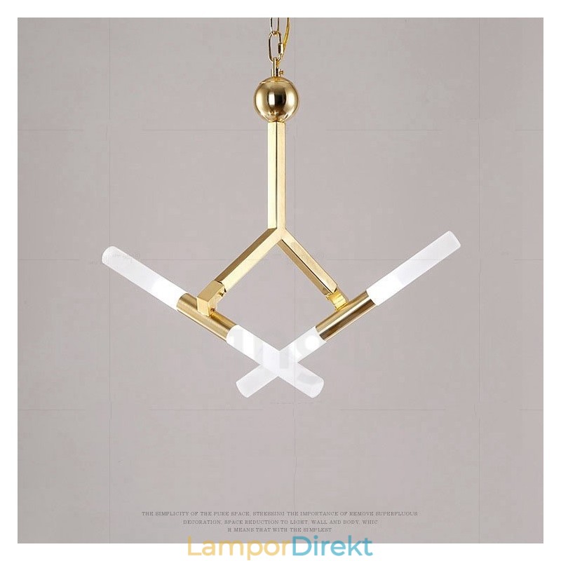 Modern Contemporary 2 Tier 4 Light Golden Chandelier Lamp