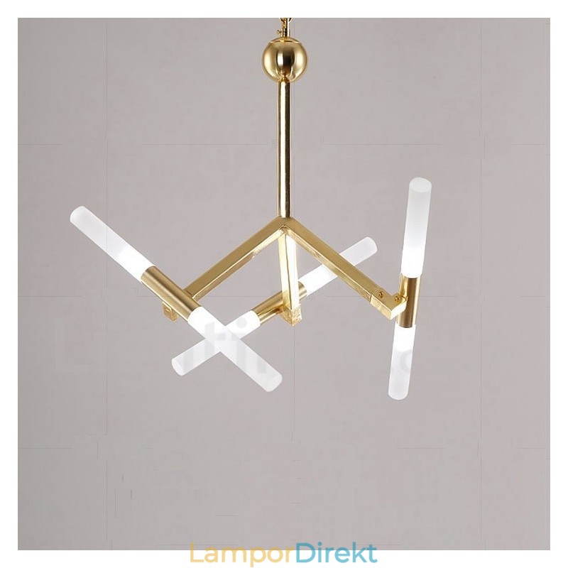 Modern Contemporary 2 Tier 6 Light Golden Chandelier Lamp