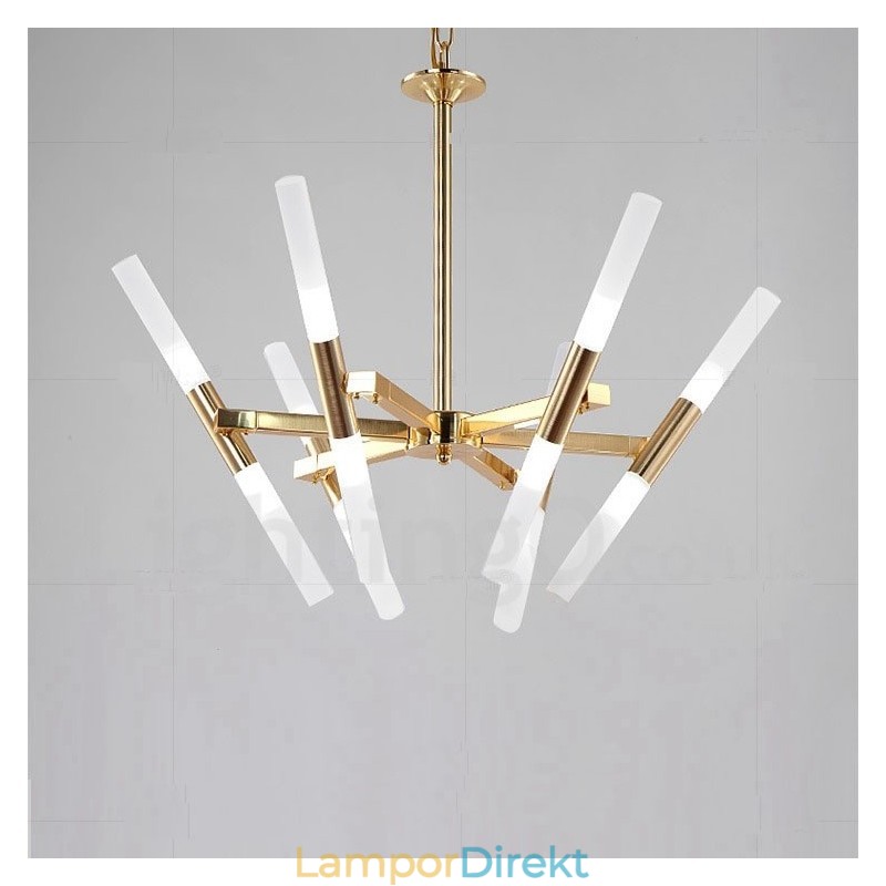 Modern Contemporary 2 Tier 12 Light Golden Chandelier Lamp