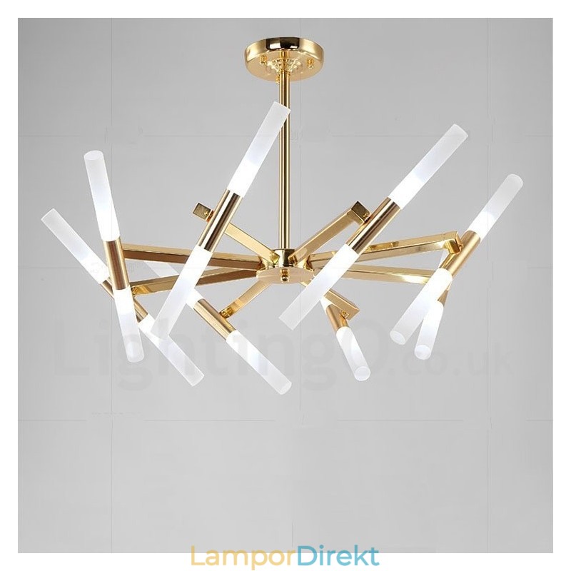Modern Contemporary 2 Tier 16 Light Golden Chandelier Lamp