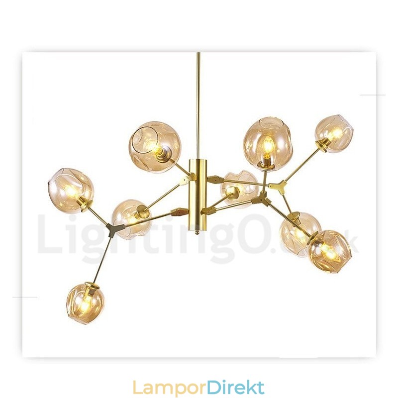 Ljuskrona Med Glasskärm Modern Samtida Stil