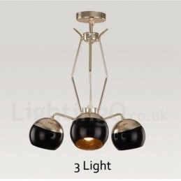 3 Ljus Envånings Modern Modern Ljuskrona I Metall Med Skärm I Glas