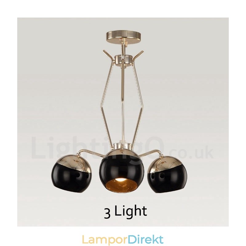 3 Ljus Envånings Modern Modern Ljuskrona I Metall Med Skärm I Glas
