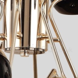 6 Ljus 2-Vånings Modern Modern Ljuskrona I Metall Med Skärm I Glas